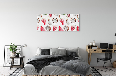 Schilderijen op canvas doek Kokosnoot watermeloen