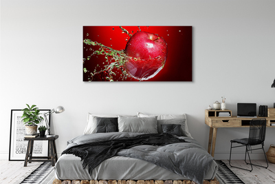 Canvas doek foto Apple druppels water