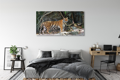 Schilderij op canvas Jungle tijger