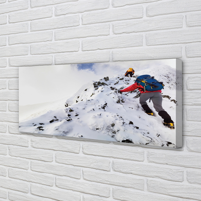Canvas doek foto Bergbeklimmen