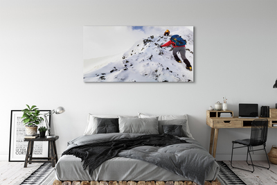 Canvas doek foto Bergbeklimmen