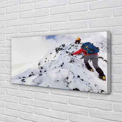 Canvas doek foto Bergbeklimmen