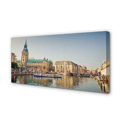 Foto op canvas Duitsland river cathedral hamburg