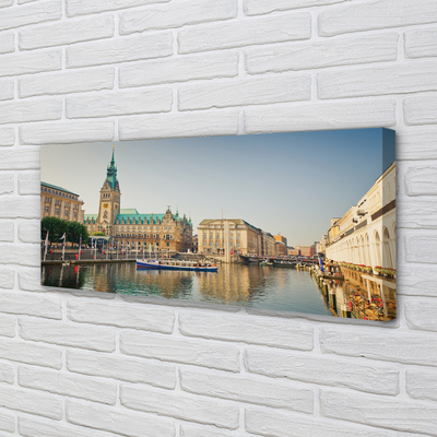 Foto op canvas Duitsland river cathedral hamburg