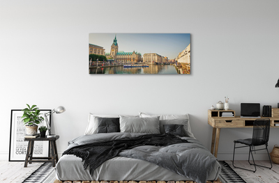 Foto op canvas Duitsland river cathedral hamburg