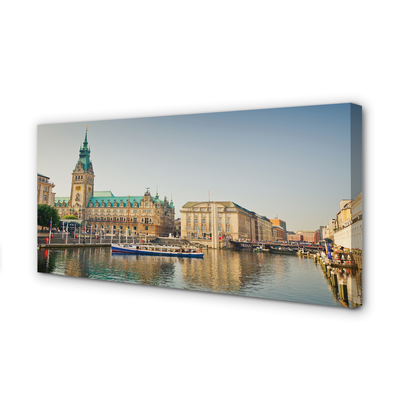 Foto op canvas Duitsland river cathedral hamburg