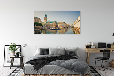 Foto op canvas Duitsland river cathedral hamburg