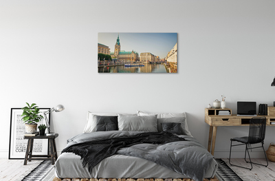 Foto op canvas Duitsland river cathedral hamburg