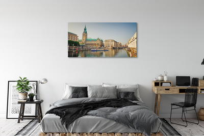 Foto op canvas Duitsland river cathedral hamburg