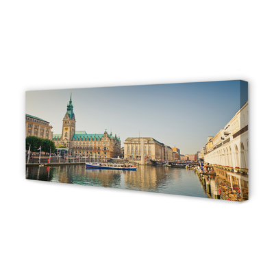 Foto op canvas Duitsland river cathedral hamburg