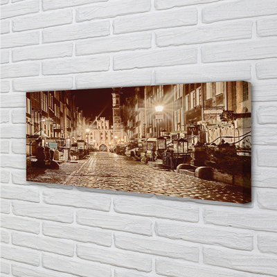 Foto op canvas Gdańsk nacht oude stad