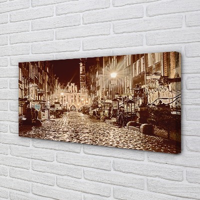 Foto op canvas Gdańsk nacht oude stad