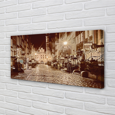 Foto op canvas Gdańsk nacht oude stad