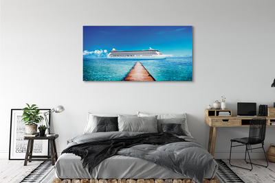 Schilderijen op canvas doek Sea ship summer sky