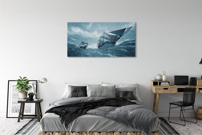 Schilderijen op canvas doek Stormschip sky sea