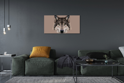 Foto op canvas Geschilderde wolf