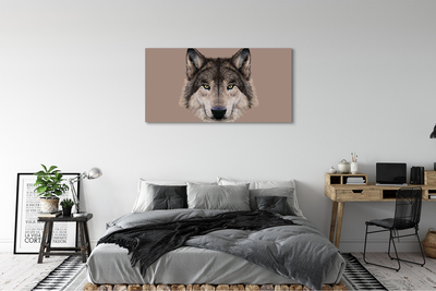 Foto op canvas Geschilderde wolf