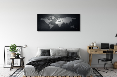 Schilderij canvas Zwarte achtergrond. Witte kaart