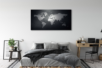 Schilderij canvas Zwarte achtergrond. Witte kaart