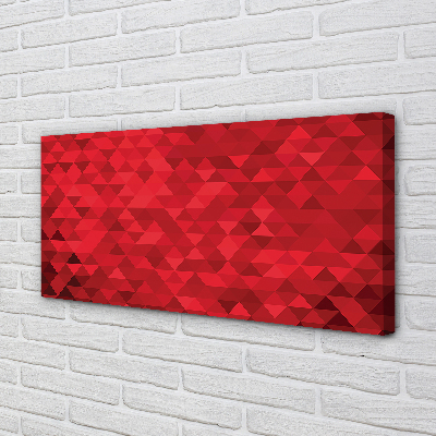 Print op doek Rood driehoeken patroon