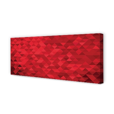 Print op doek Rood driehoeken patroon