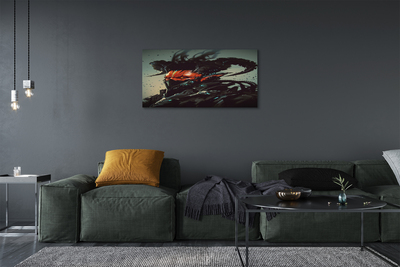 Schilderij canvas Donkere enge figuur