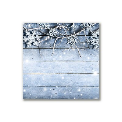Foto op canvas Holy Snowflakes Winter Frost
