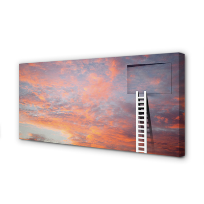 Foto op canvas Ladder sky sunset