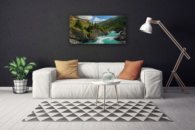 Canvas foto Bergen rivierlandschap