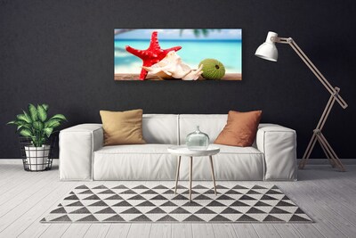 Canvas foto Shell starfish art