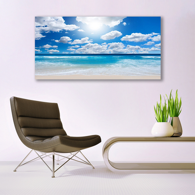 Canvas foto Wolken landschap sea beach