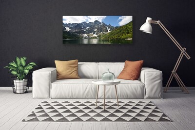Canvas foto Lake forest mountain landscape