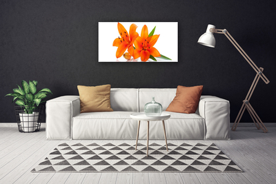 Canvas foto Oranje bloemen van de installatie