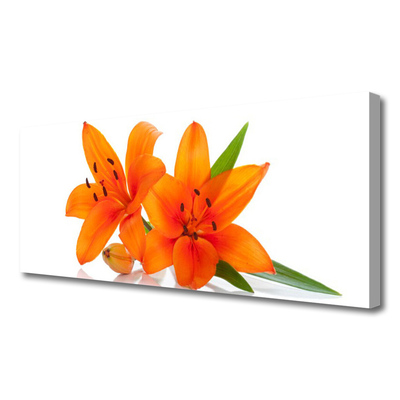Canvas foto Oranje bloemen van de installatie