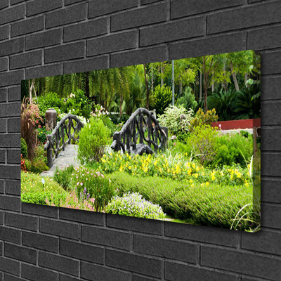 Canvas foto Natuur botanical garden bridge