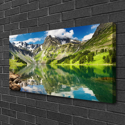 Canvas foto Mountain lake landscape