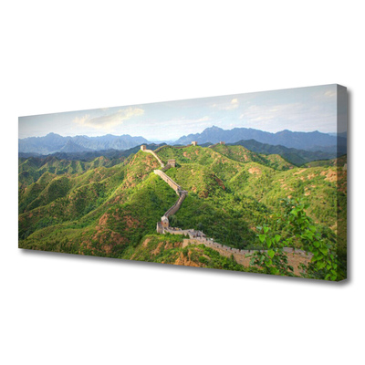Canvas foto Grote landscape muur mountain