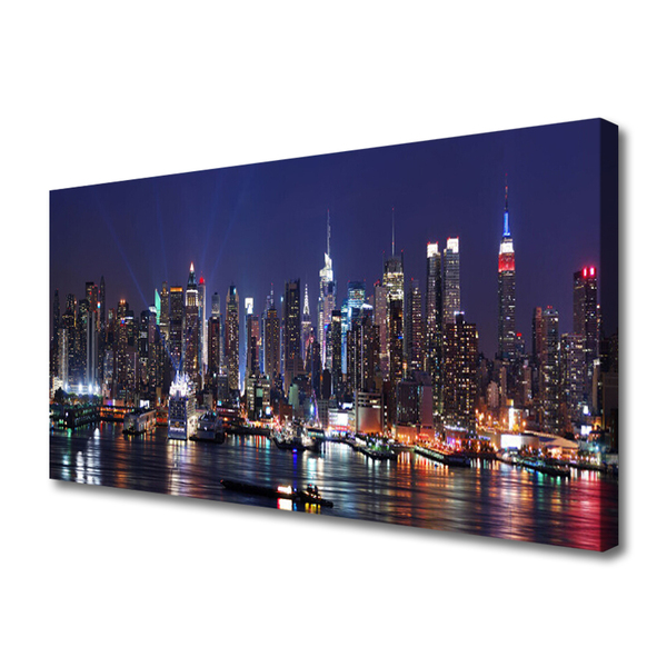 Canvas foto Wolkenkrabbers city homes
