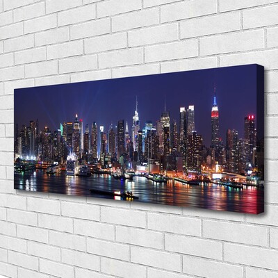 Canvas foto Wolkenkrabbers city homes