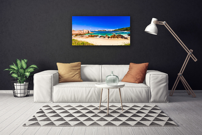 Canvas foto Strand zee landschap