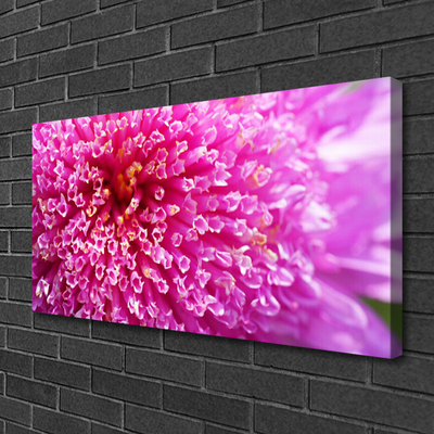 Canvas foto Bloem op muur