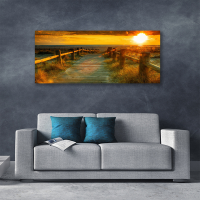 Canvas foto Sunset architectuur