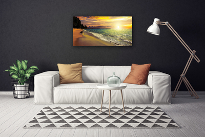 Canvas foto Sun beach overzees landschap