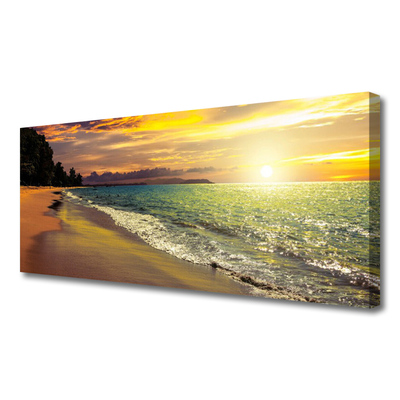 Canvas foto Sun beach overzees landschap