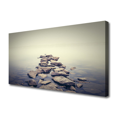 Canvas foto Rocks water landschap