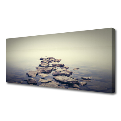 Canvas foto Rocks water landschap