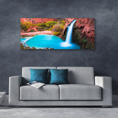 Canvas foto Waterval mountain nature