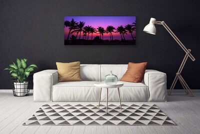 Canvas foto Palm bomen landschap