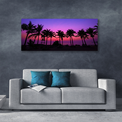 Canvas foto Palm bomen landschap
