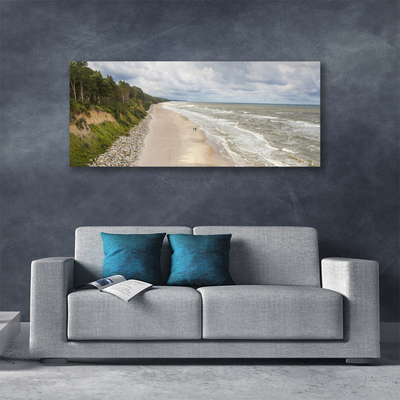 Canvas foto Beach sea tree natuur